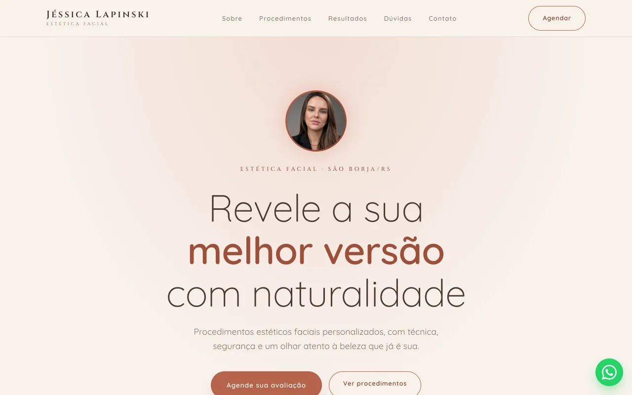 Jéssica Lapinski — Facial Aesthetics — desktop
